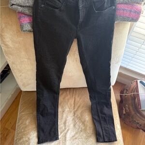Black FC (French Connection) Skinny Jeans - Slight leopard pattern